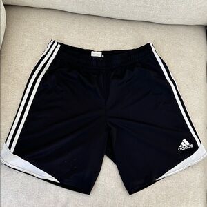 Adidas Retro Unisex Black and White Athletic Shorts